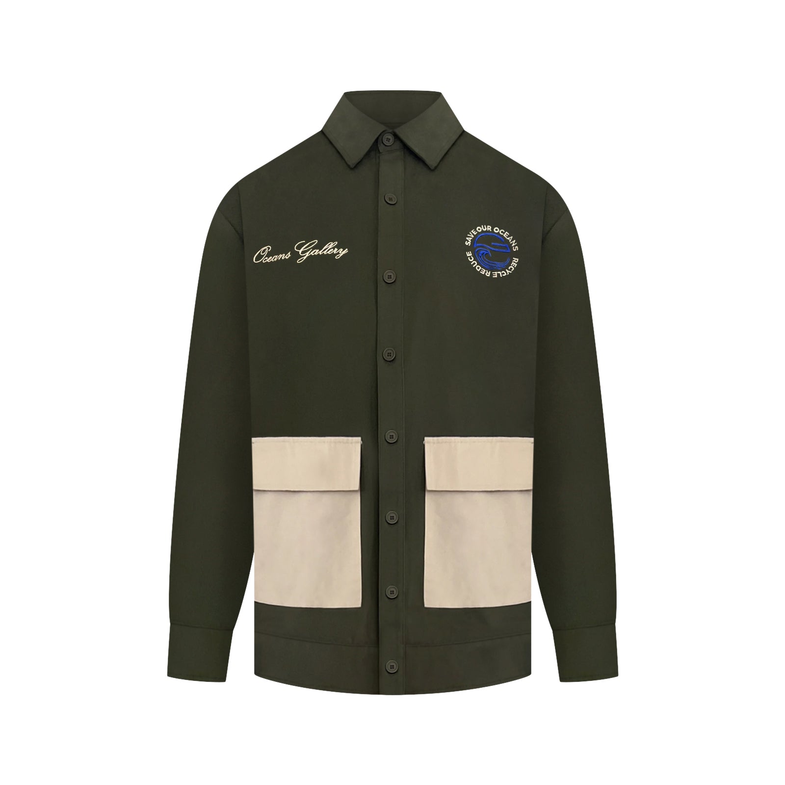 Cotton Twill Collared Shacket