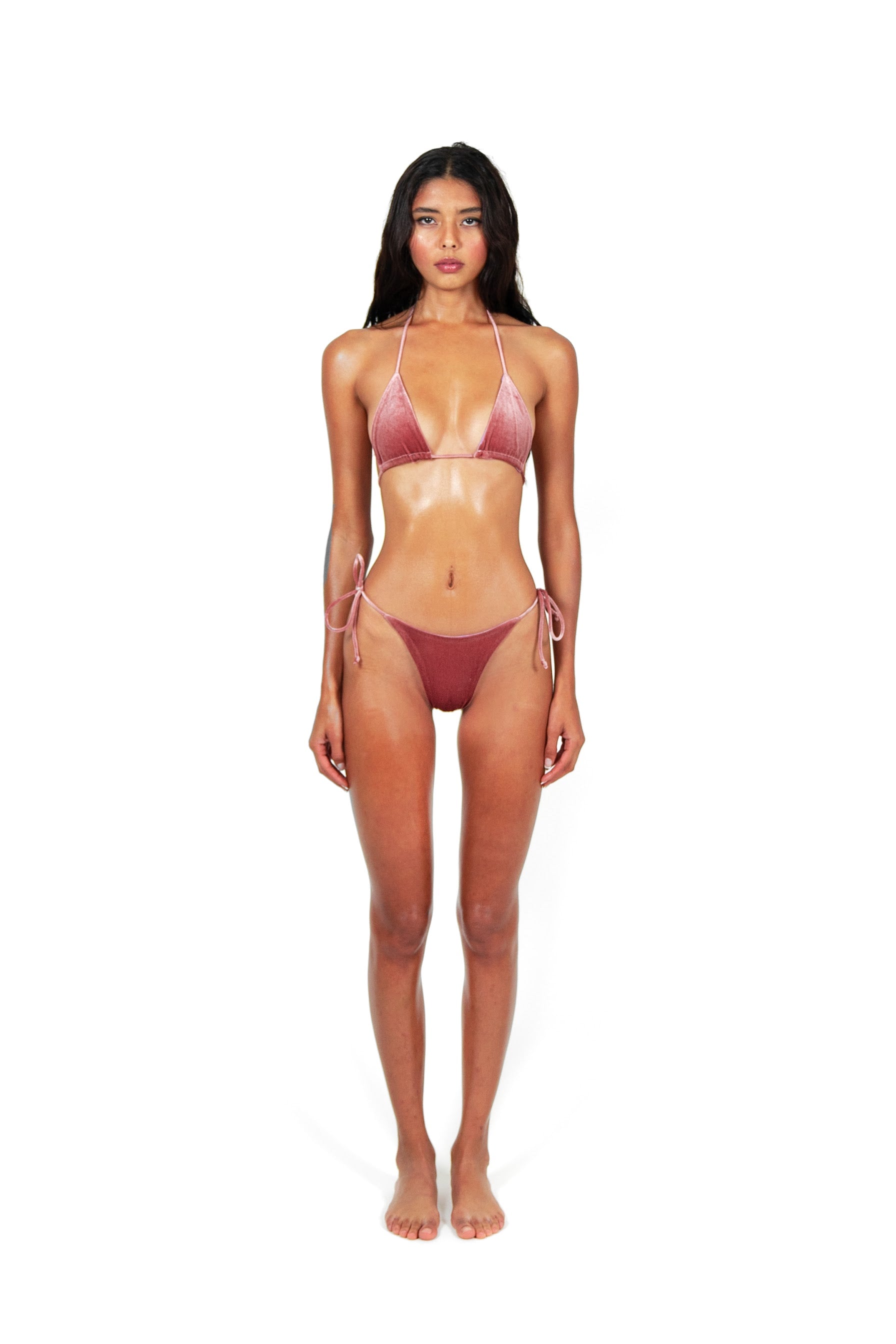 Mauve Velvet Bikini Set - Oceans Gallery 