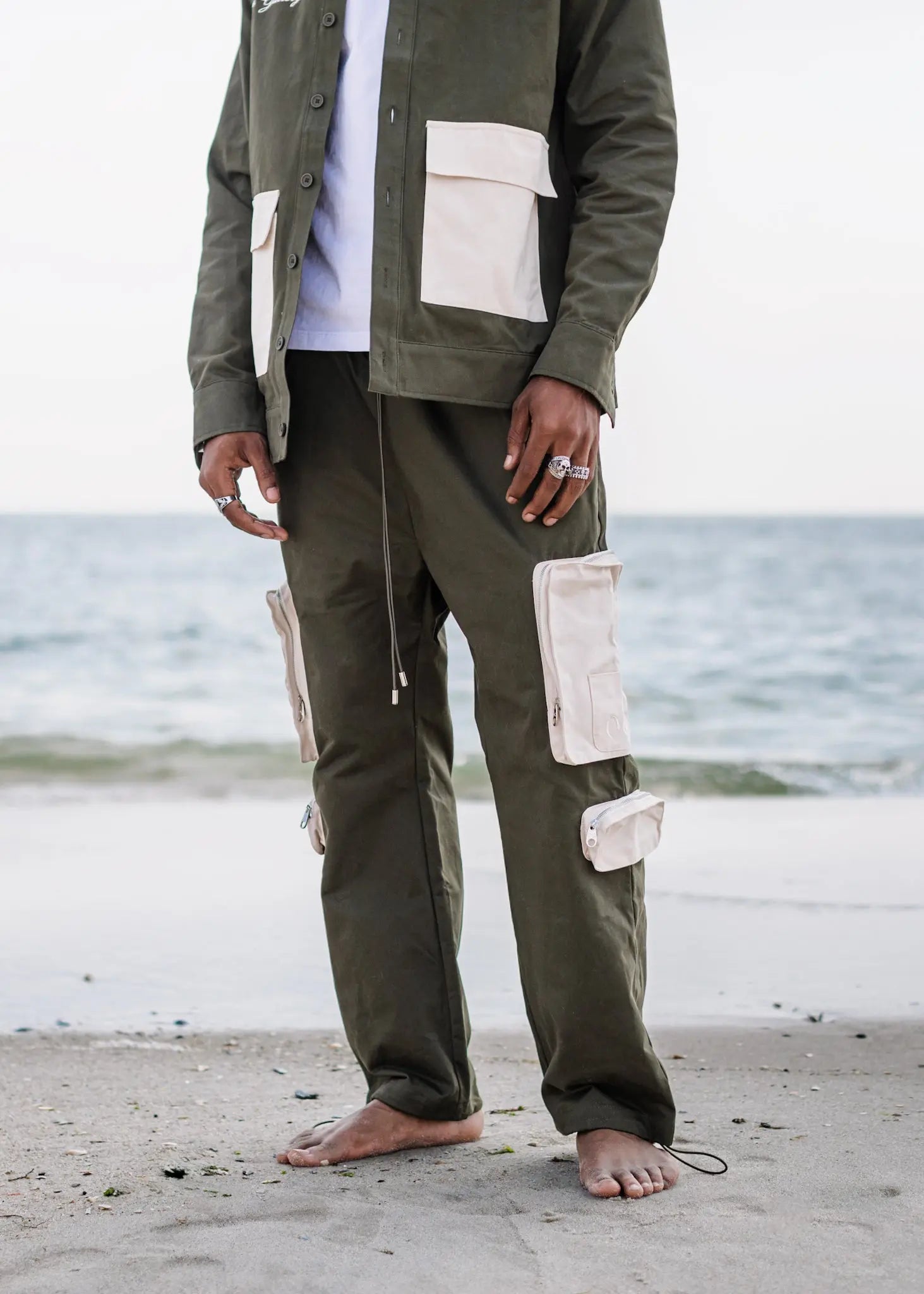 Cotton Twill Cargo Pants OCEANS GALLERY
