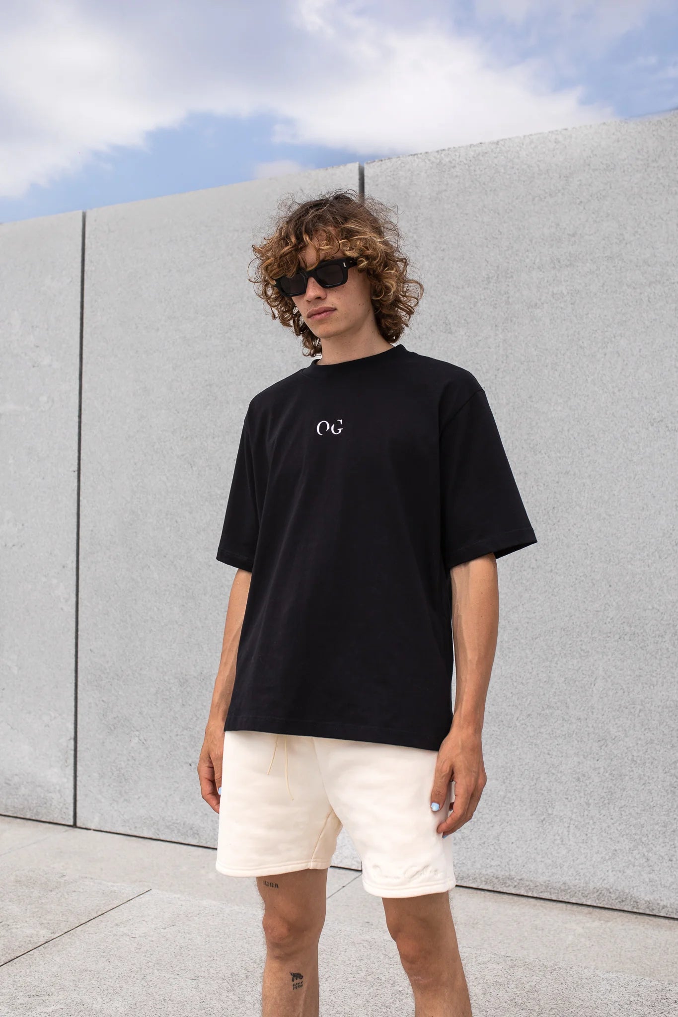 Classic Initial T-Shirt In Cotton Jersey - OCEANS GALLERY