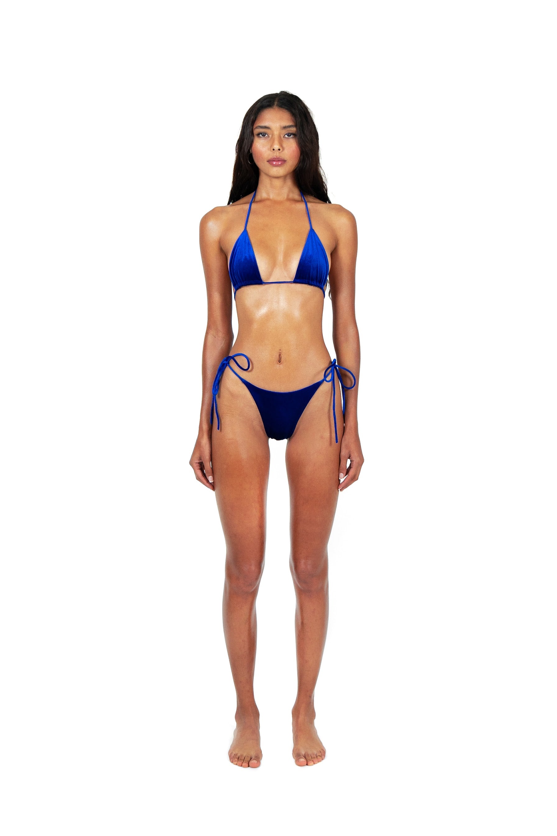 Amy Royal Blue Velvet Bikini Set
