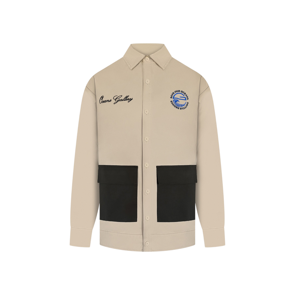 Cotton Twill Collared Shacket