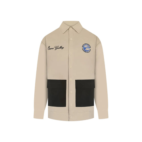 Cotton Twill Collared Shacket OCEANS GALLERY