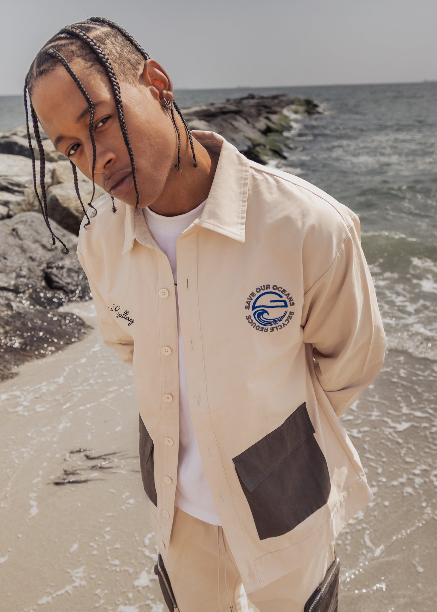 Cotton Twill Collared Shacket