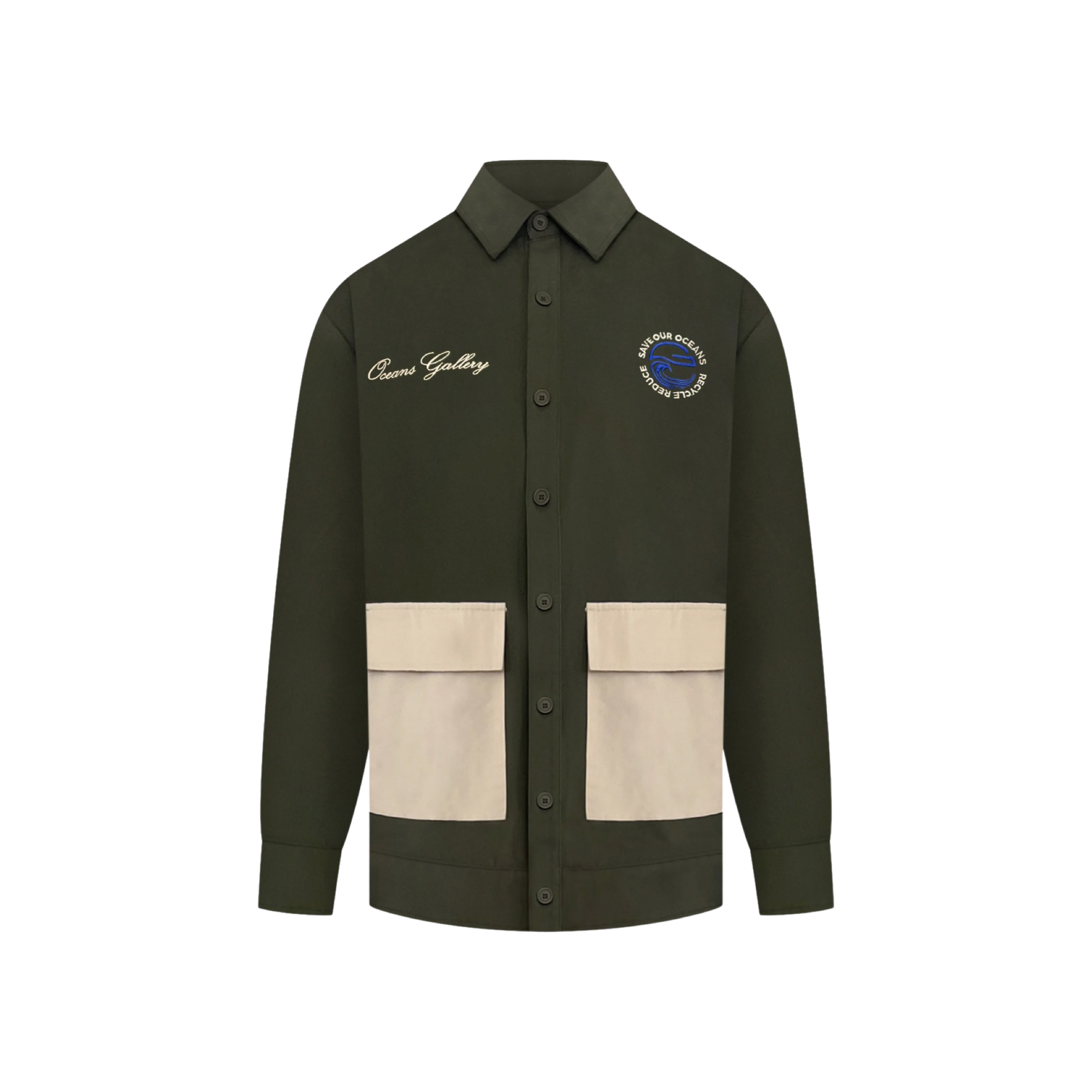 Cotton Twill Collared Shacket