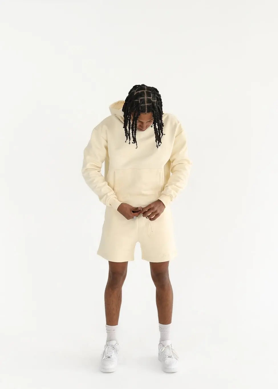 Ivory Signature French Terry Shorts - Oceans Gallery