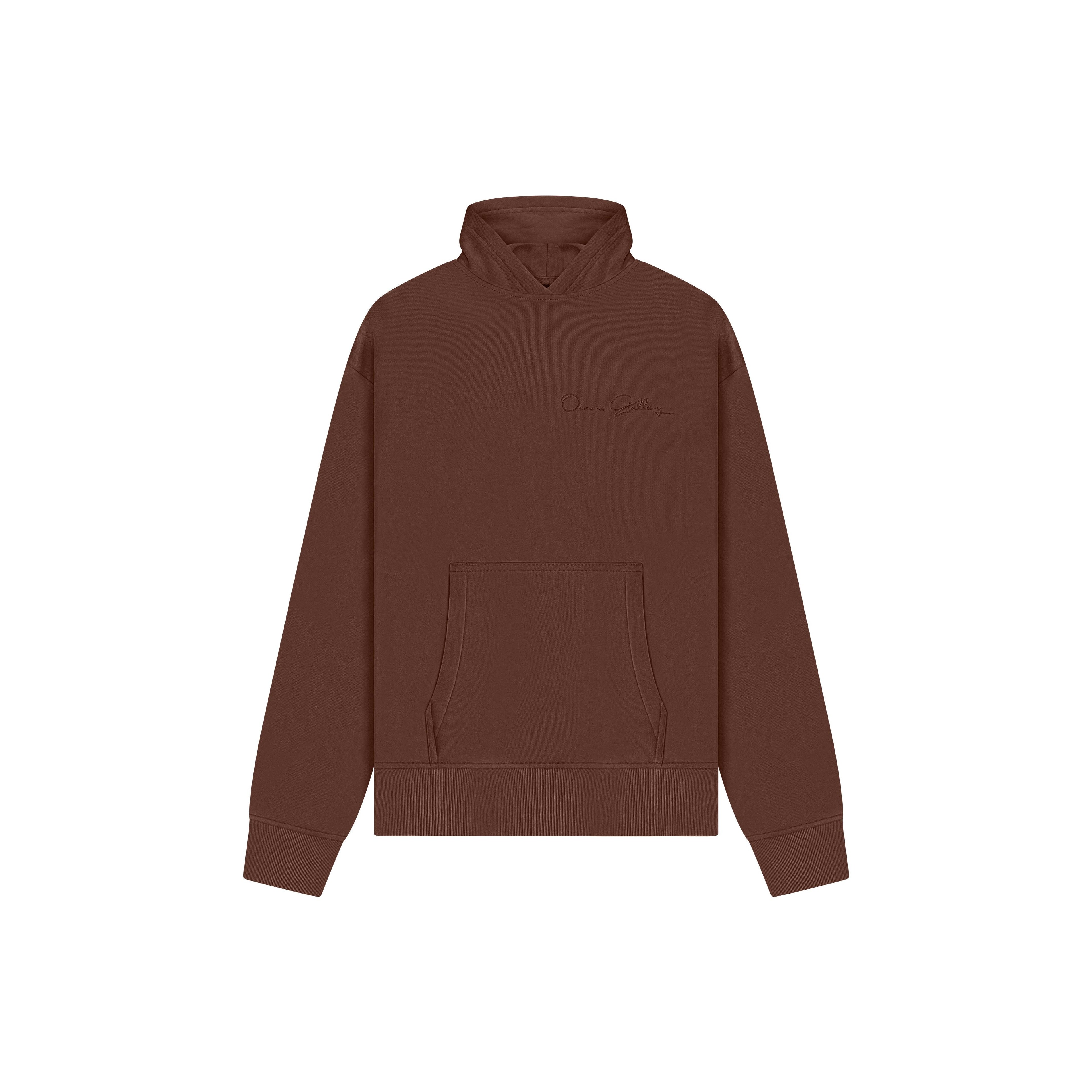 Core Logo Hoodie Brown | Oceans Gallery